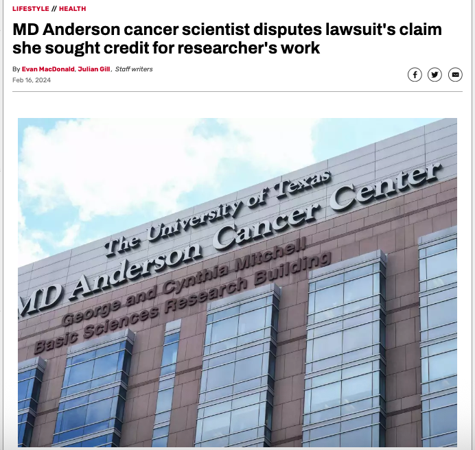 MD Anderson Cancer Center building